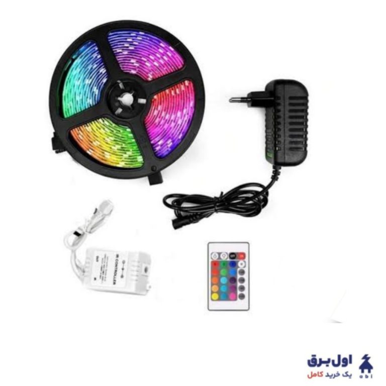 پک ریسه نواری RGB به همراه ریموت و اداپتور - اول برق _ پخش عمده لوازم ...
